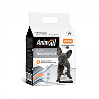 Пеленки AnimAll для животных 60х60 см с активированным углем 10 шт.