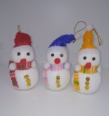 Іграшка новорічна "Сніговик" паралонова 12 шт./уп