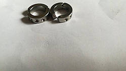 Чорні сережки затискачі обманки сережки-кліпси з титанової сталі