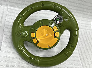 Кермо зелене для дитячого електромобіля джипа PRADO, HUMMER