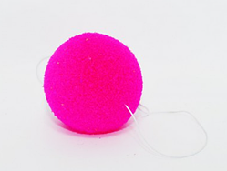 Носик клоунський малиновий поролоновий, носик клоуна святковий карнавальний