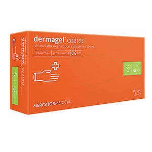 Рукавички латексні неопудрені DERMAGEL® COATED розмір S (50пар)