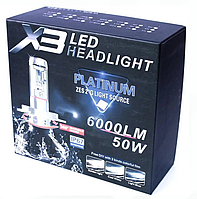 LED лампы для авто H1 12V-24V X3 6000K 6000L радиатор