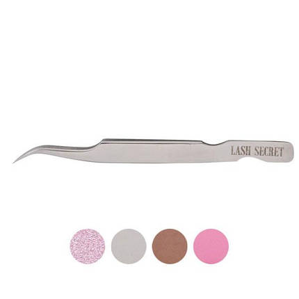 Вигнутий пінцет Lash Secret для нарощування вій, фото 1