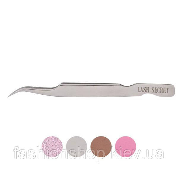 Зігнутий пінцет для нарощування вій LASH SECRET