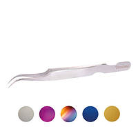 Тонкий зігнутий пінцет Vivienne для нарощування вій