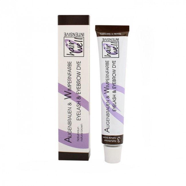 Фарба для вій та брів Hair Well 20 ml (чорна, синьо-чорна, коричнева)