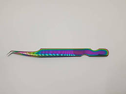 Пінцет для вій SVS Mini L з вирізами для обємного нарощування