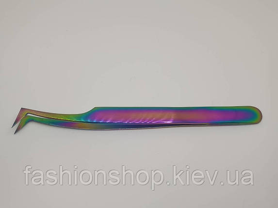 Пінцет для вій сапожок L для об'ємного нарощування Multicolor, фото 1