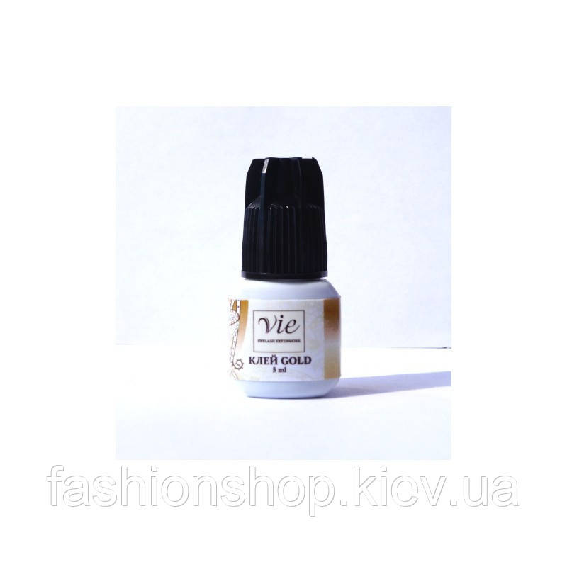 Клей для нарощування вій VIE GOLD 5ml, 1-2 сек, 6-7 тижнів, Вії Голд
