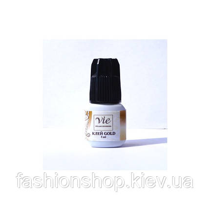 Клей для нарощування вій VIE GOLD 5ml, 1-2 сек, 6-7 тижнів, Вії Голд, фото 1