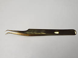 Пінцет для вій SVS Mini L для об’ємного нарощування вій Gold