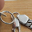 Срібний ланцюжок плетіння бісмарк з кулоном Святий Миколай Чудотворець срібло 925 проби, фото 6
