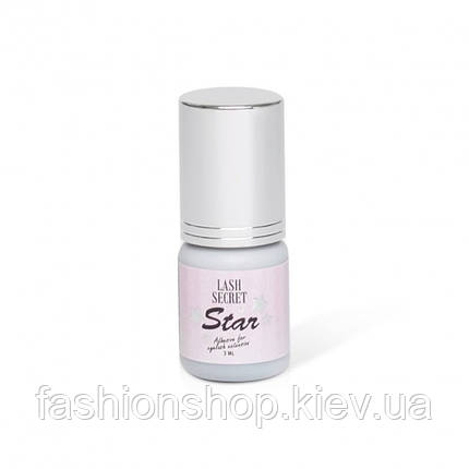 Клей LASH SECRET STAR 3ml для нарощування вій — швидка фіксація та надійний результат, фото 1