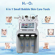 Апарат SVS для глибокого очищення шкіри обличчя, 6 в 1, гідродермабразія з бульбашками, киснева терапія, фото 2