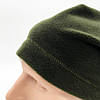 Тепла чоловіча флісова шапка для військових, Оливкова / Тактична зимова шапка з мікрофлісу, фото 8