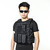 Тактичний жилет з підсумками, система Molle (46х32х17см) A56, Чорний/ Розвантажувальний жилет плитонтська для ЗСУ, фото 5