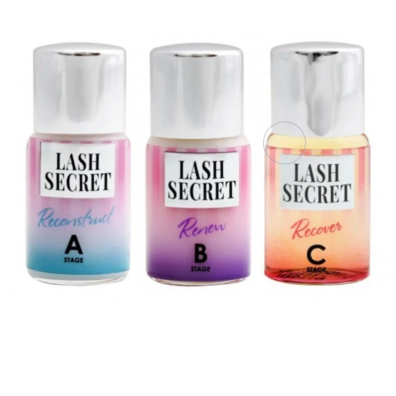 Набір складів для ламінування вій та брів Lash Secret ABC у баночках по 5 мл
