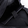 Великий текстильний міський рюкзак з трьома відділами С48-0579 Чорний, фото 10