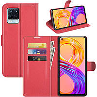 Чехол-книжка Litchie Wallet для Realme 8 / 8 Pro Red