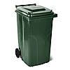 Бак для сміття на колесах 240 к., зелений, фото 4