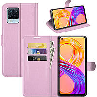 Чехол-книжка Litchie Wallet для Realme 8 / 8 Pro Light Pink