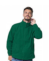 Флисовая кофта JHK POLAR FLEECE MAN, размер L, зеленый мужской батник, без капюшона