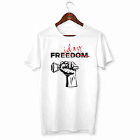 Футболка біла з принтом "Freedom. Friday. Відкривачка для пива" Push IT