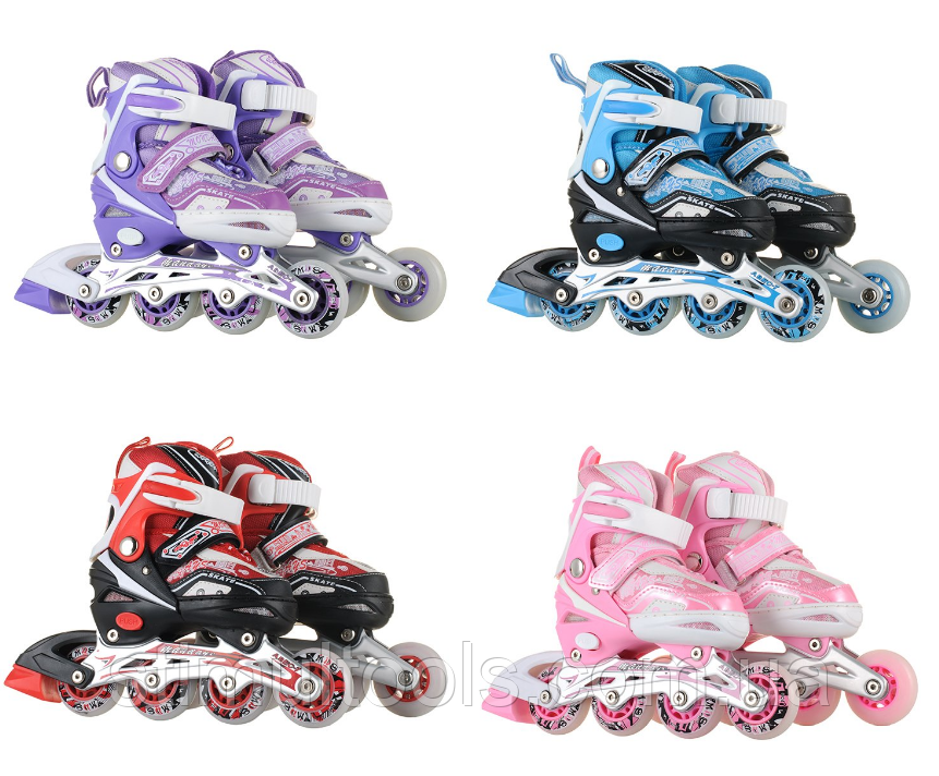 Ролики 3003 + набір для перестановки коліс Блакитні в наявності, фото 1