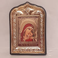 Ікона "Касперівська" Пресвята Богородиця, лик 6х9, у пластиковій чорній рамці