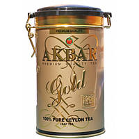 Чай Akbar Gold чорний листовий 450 грам у банці