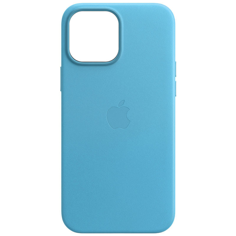 Шкіряний чохол Leather Case (AA) with MagSafe для Apple iPhone 12 Pro Max (6.7") Blue, Штучна шкіра, фото 1