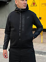 Толстовка мужская Nike M NSW Tech Fleece FZ Woven Hoode Mix / CZ9905-010 (Размеры:M,L,XL,XXL)