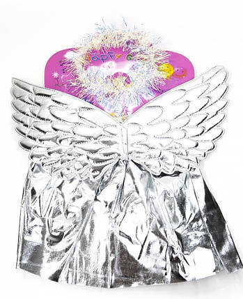 Карнавальный костюм для девочки белый Ангел юбка с крыльями, фото 2