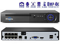 IP Видеорегистратор Hiseeu 8-портовый POE NVR 8Мп (4K)