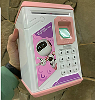Электронная копилка-сейф с кодовым замком, отпечатком пальца и приёмником купюр Robot BodyGuard