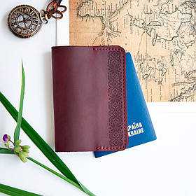 Обкладинка для паперового паспорта з гравіюванням, Фіолетовий, 10х15,5см