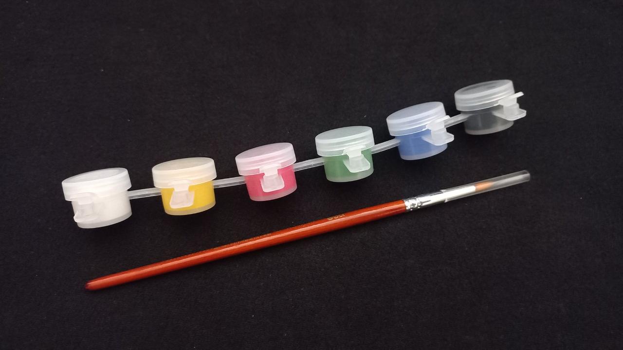 Набір гуашові фарби з пензлем