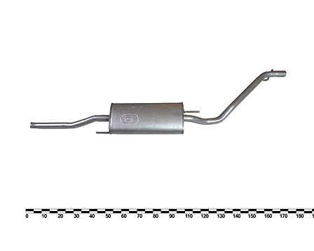 Глушник основний VW Vento 1.4-1.8 93-98, алюмінізований, фото 2