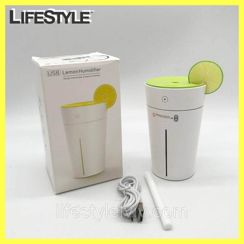 Зволожувач повітря з підсвічуванням 200 мл Elite Lime Humidifier EL-544-1 / Аромадифузор для дому
