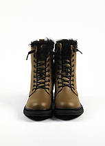 Черевики високі Berkonty 9091 36 Хакі шкіра, фото 2