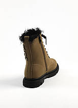 Черевики високі Berkonty 9091 36 Хакі шкіра, фото 5