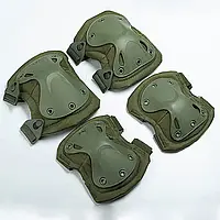 Набор тактической защиты налокотники и наколенники Eagle KN-04 Olive / Комплект защиты