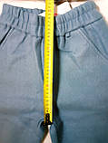 Штани зимові вовняні на дівчинку дитячі блакитні, фото 10