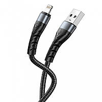 Кабель для зарядки і синхронізації XO NB209 USB - Lightning | 2.4A | 1 м | чорний