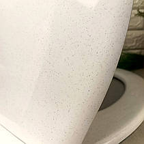 Тверда кришка-сидіння для унітазу білий граніт, СД-21, фото 5