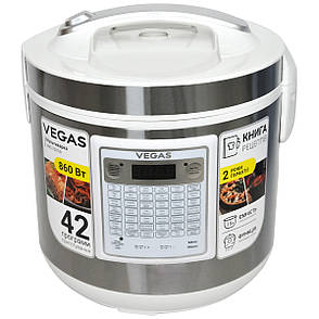 Універсальна мультиварка Vegas VMC-7007W 5 л 42 програми з антипригарним покриттям, фото 1