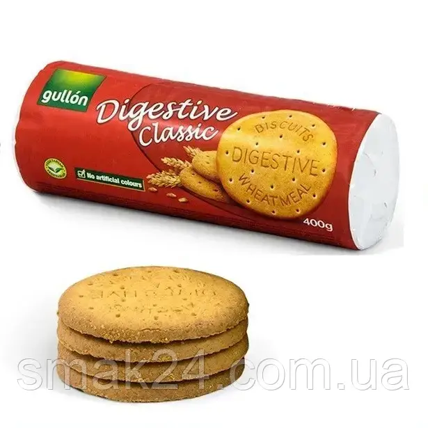 Печиво вегетаріанське, без барвників, злакове, высокоолейновое Digestive Classic Gullon 400г Іспанія