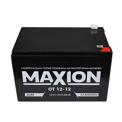 Акумуляторна батарея MAXION AGM OT 12-12 12V 12Ah (151 х 98 х 100), Q4, фото 1