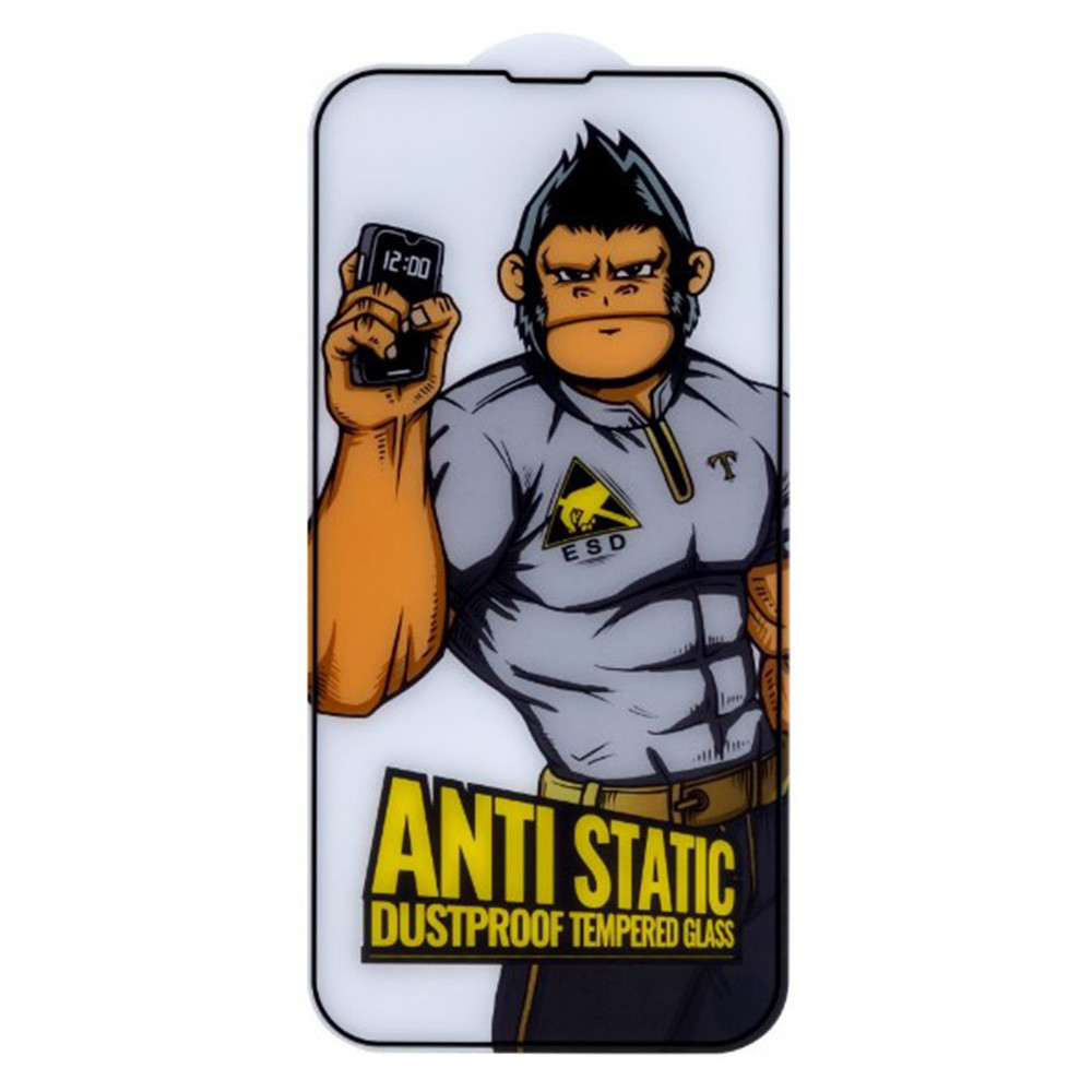 Захисне скло Type Gorilla 0.33mm 2.5D HD Anti-Static PTJ1 для iPhone 13 / iPhone 13 Pro / iPhone 14, Black